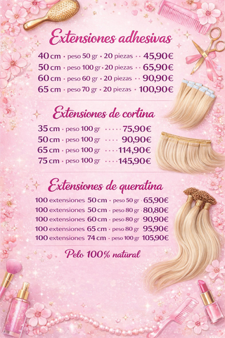 ✨Extensiones 100% natural ✨