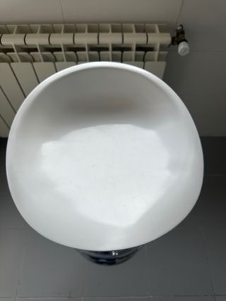 Taburete de bar regulable blanco