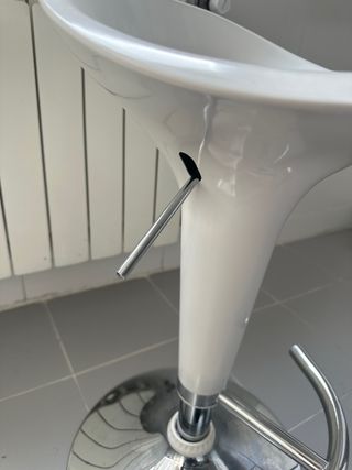 Taburete de bar regulable blanco