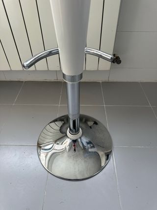 Taburete de bar regulable blanco