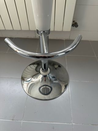 Taburete de bar regulable blanco