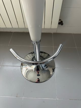 Taburete de bar regulable blanco