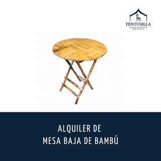 Alquiler de mobiliario de bambú para eventos