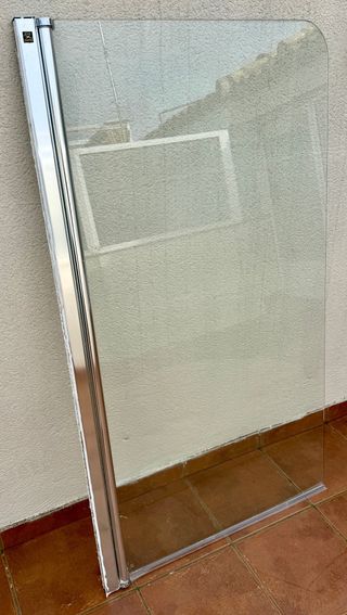 Mampara de bañera cristal y metal