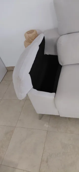 Sofá cheslonge beige