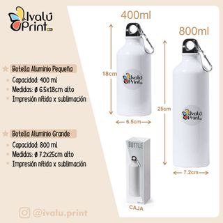 Botella Personalizada Aitana, Cuarto Azul 400ml