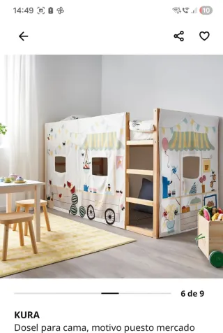 Dosel cama infantil KURA IKEA