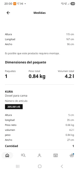 Dosel cama infantil KURA IKEA