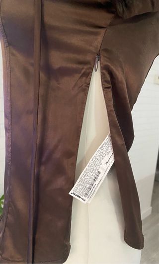 Blusa Zara Manga Corta Marrón Talla S