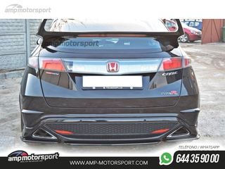 AÑADIDO DE DIFUSOR HONDA CIVIC MK8 TYPE R 2007-2010 NEGRO MATE