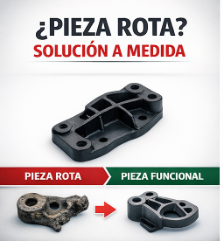 Pieza de máquina rota - Solución a medida