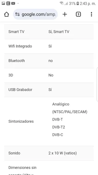 TV Panasonic 49 4K Ultra HD