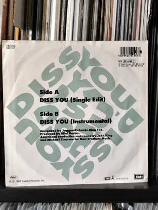 Lote 2 Vinilos King Tee - Diss You 7" 1990
