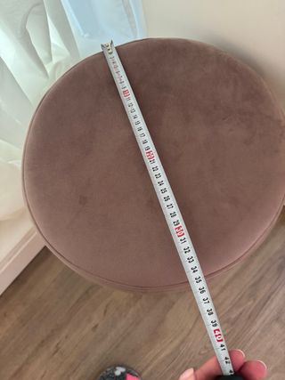 Taburete terciopelo rosa Maisons du Monde