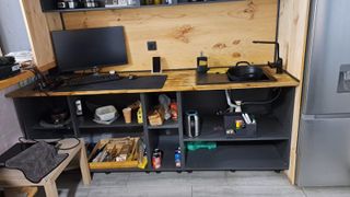 Sistema de cocina completo madera y antracita mate