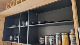 Sistema de cocina completo madera y antracita mate