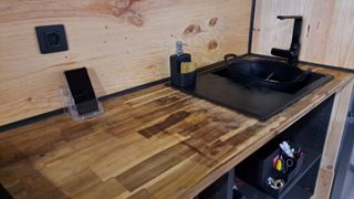 Sistema de cocina completo madera y antracita mate