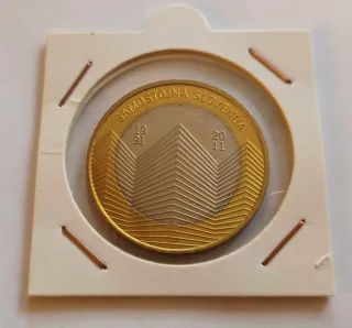 5 Monedas de 3€ Eslovenia, años 2008 a 2012