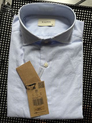 Dos Camisas Scalpers Rayas Azules Talla 39