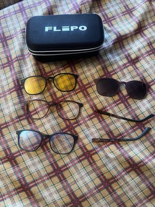 Gafas con clip para sol y visión nocturna