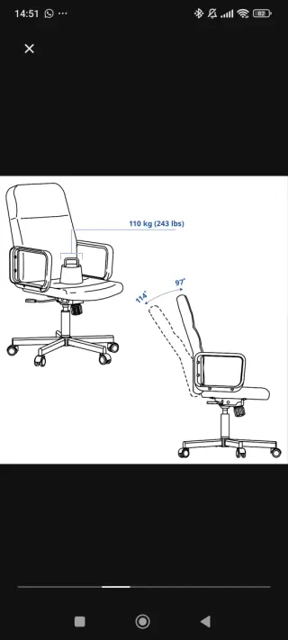 Silla de escritorio negra