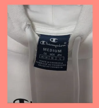 Sudadera Champion Blanca con Logo