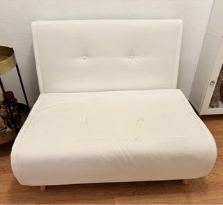 Sofá Cama Blanco Piel Sintética