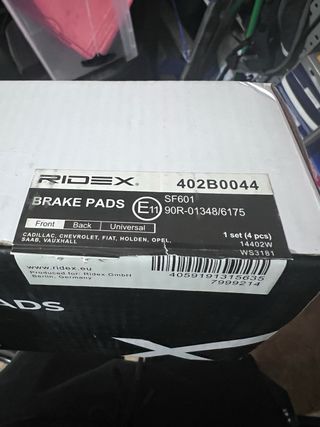 Disco y pastillas de Freno RIDEX