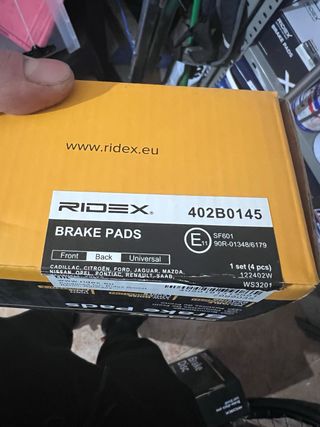 Disco y pastillas de Freno RIDEX