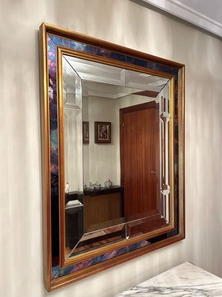 Espejo Vintage Dorado y Morado