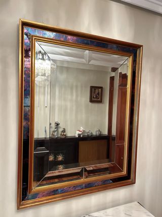 Espejo Vintage Dorado y Morado