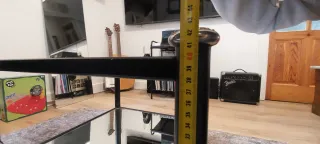 Mesita de salón cristal y espejo