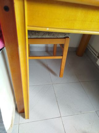 Mesa comedor plegable madera