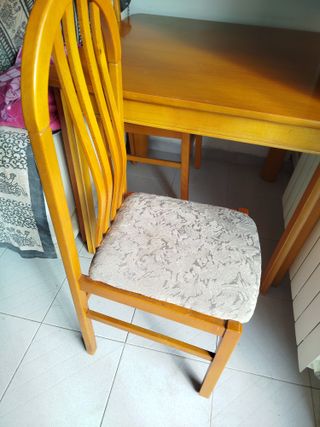 Mesa comedor plegable madera