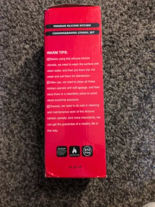 Set Utensilios Cocina Silicona Madera