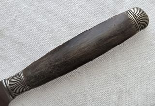 Set 12 Coltelli da Tavola Corno e Argento