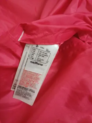 Chubasquero niña Quechua rojo Talla pequeña (12-14