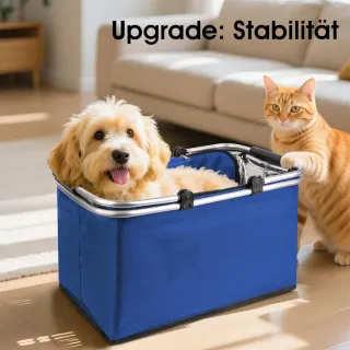 Cesta Plegable 47L Cremallera Asa Acolchada