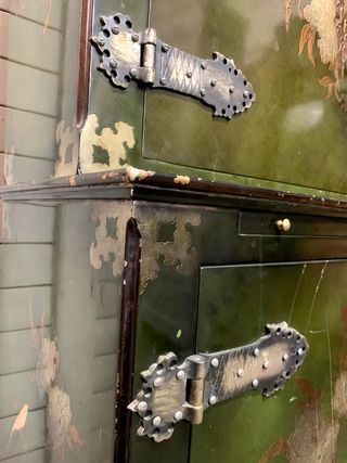 Mueble Oriental Vintage Madera y Metal