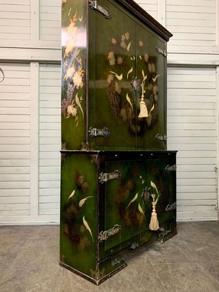 Mueble Oriental Vintage Madera y Metal