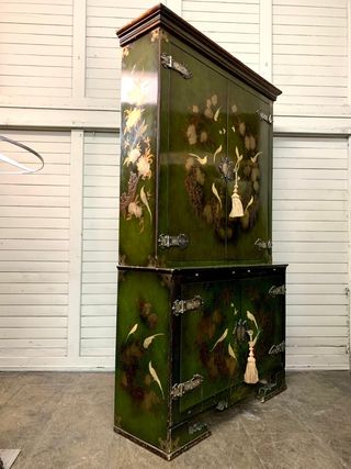 Mueble Oriental Vintage Madera y Metal