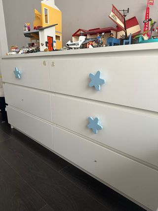 Cajonera cómoda blanca de madera