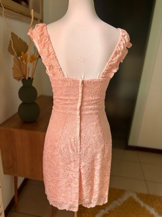 Guess Vestito Pizzo Rosa Taglia XS