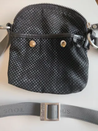Bolso bandolera Tous negro y gris
