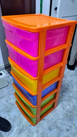 Cajonera de plástico multi-color
