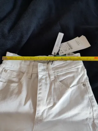Pantalón Stradivarius Skinny Blanco Talla 32