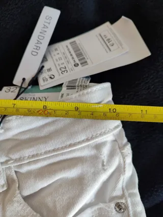 Pantalón Stradivarius Skinny Blanco Talla 32