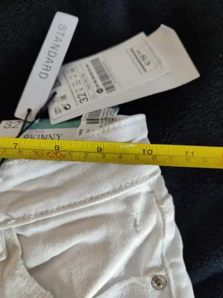 Pantalón Stradivarius Skinny Blanco Talla 32