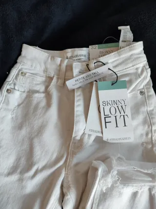 Pantalón Stradivarius Skinny Blanco Talla 32