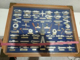 Antiguo cuadro nudos marineros